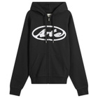 Arte Men's Circle Logo Zip Hoodie in Black