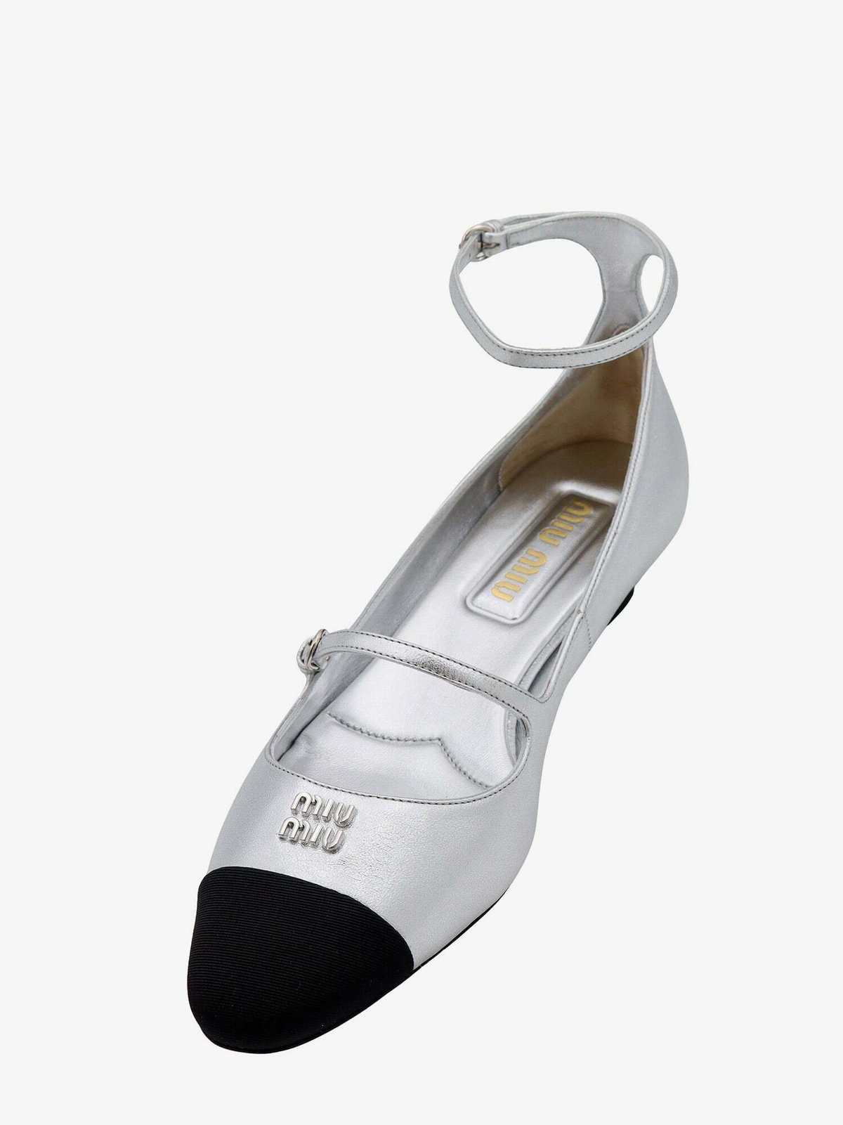 Miu Miu Ballerinas Silver Womens Miu Miu
