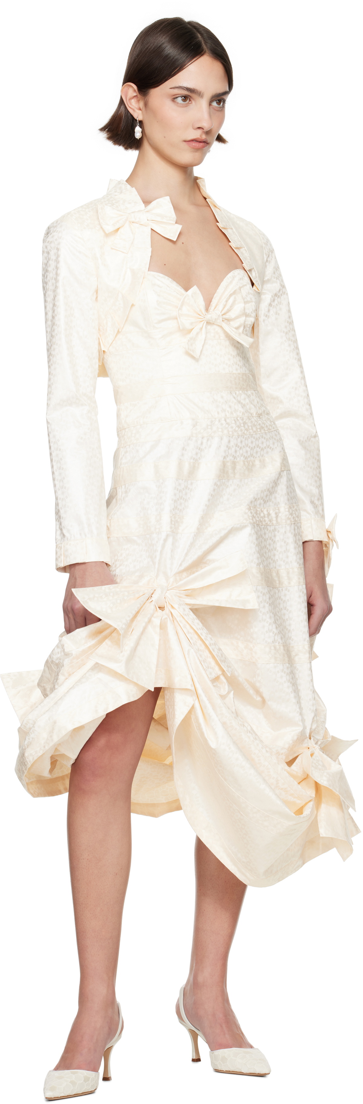 SUPER YAYA SSENSE Exclusive Bridal Capsule Bolero Cardigan