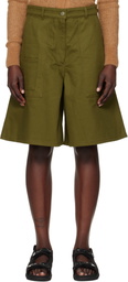 Cecilie Bahnsen Green Annika Denim Shorts
