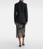 Costarellos Lesia embellished wool-blend blazer