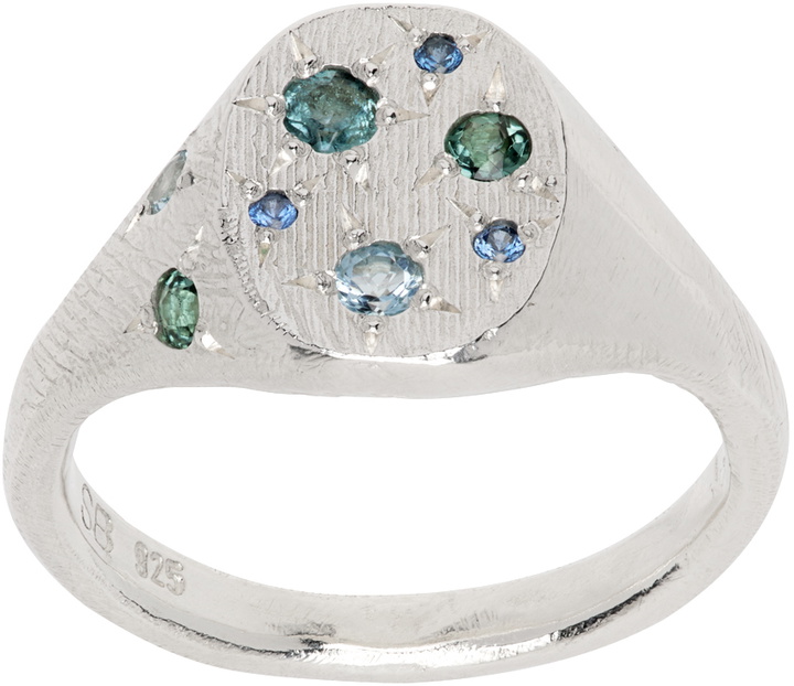 Photo: Seb Brown SSENSE Exclusive Silver & Blue Grapes Ring