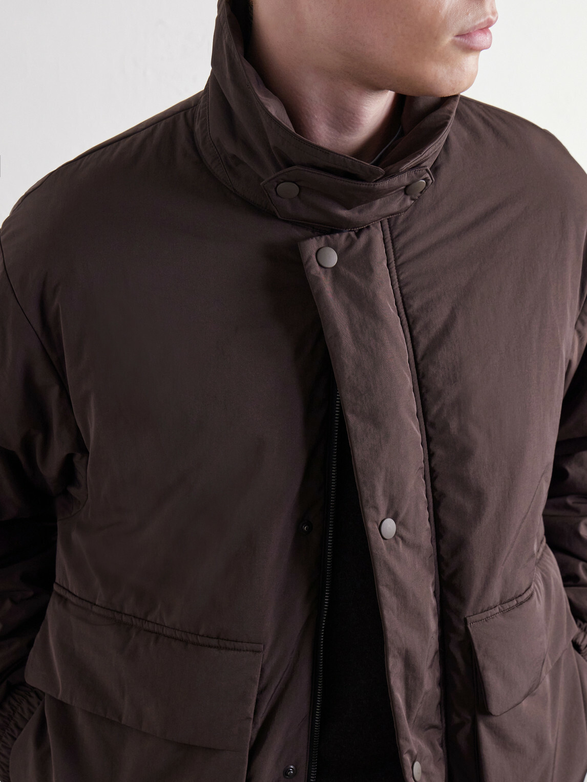 ATON - Padded Shell Jacket - Brown