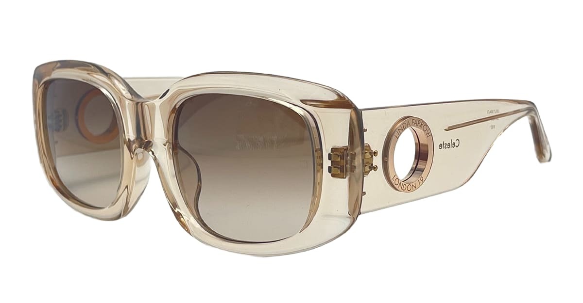 Linda Farrow Celeste - Ash / Rose Gold Sunglasses