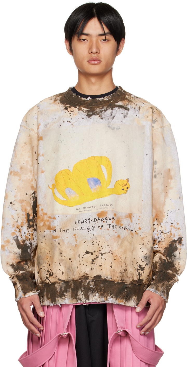 KIDILL Off-White Henry Darger Edition Printed Sweatshirt Kidill