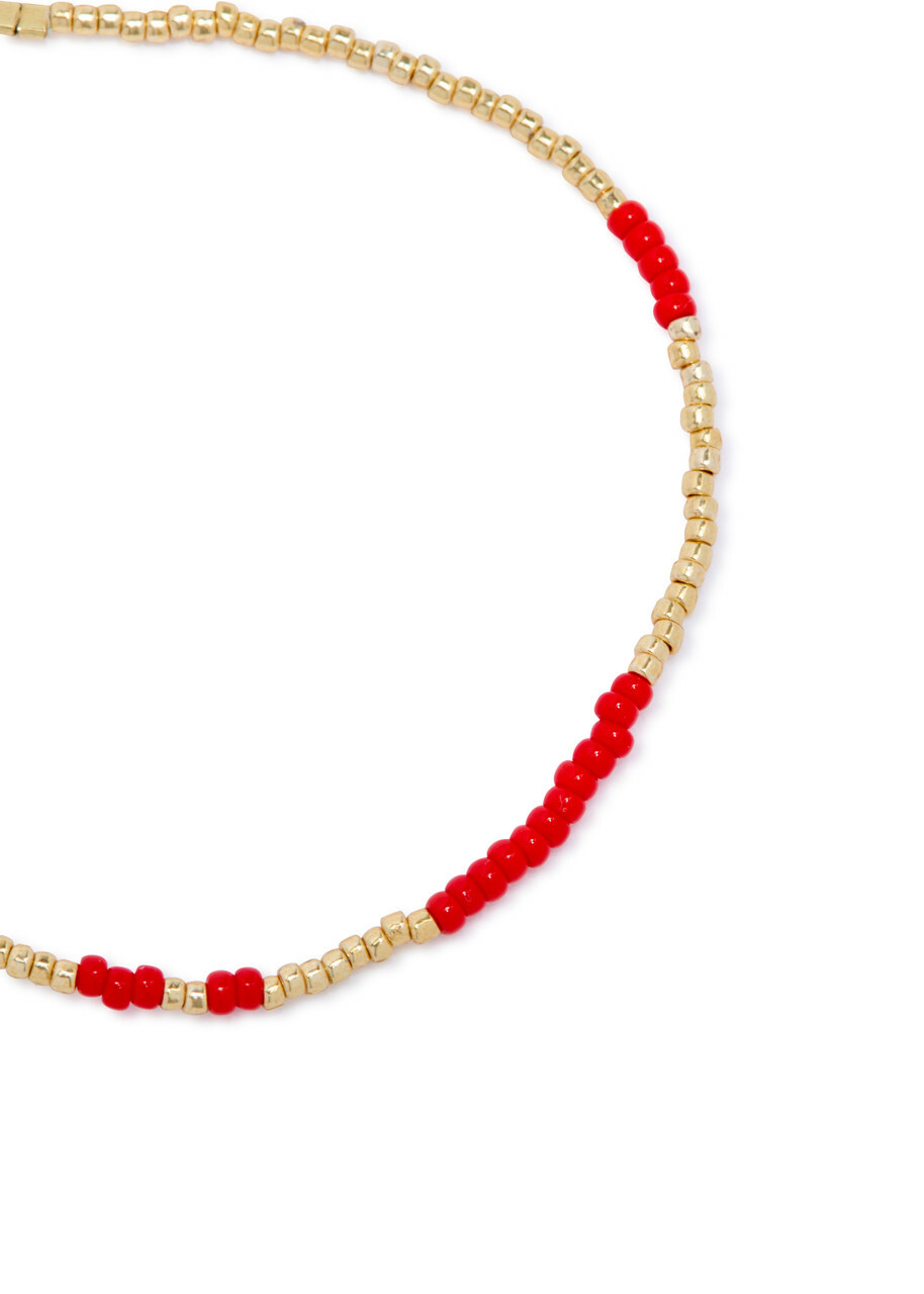 Anni LU Asym Beaded Bracelet - Red - One Size