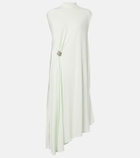 Bottega Veneta Knot gathered crêpe jersey midi dress