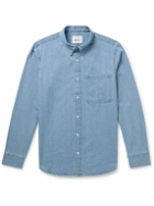 NN07 - Cohen 5769 Button-Down Collar Organic Denim Shirt - Blue