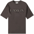 Lanvin Men's Curb Embroidered T-Shirt in Ebony