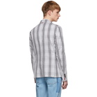 Thom Browne White and Black Unstructured Check Blazer