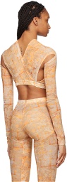 Charlotte Knowles SSENSE Exclusive Beige Mesh Anti Cross Over Bustier Blouse