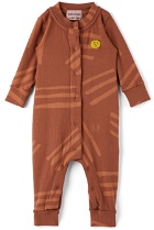 Bobo Choses Baby Burgundy Scratch All Over Jumpsuit