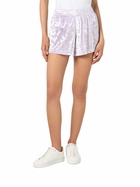 MC2 Saint Barth Woman Lilac Chenille Pull Up Shorts Cate