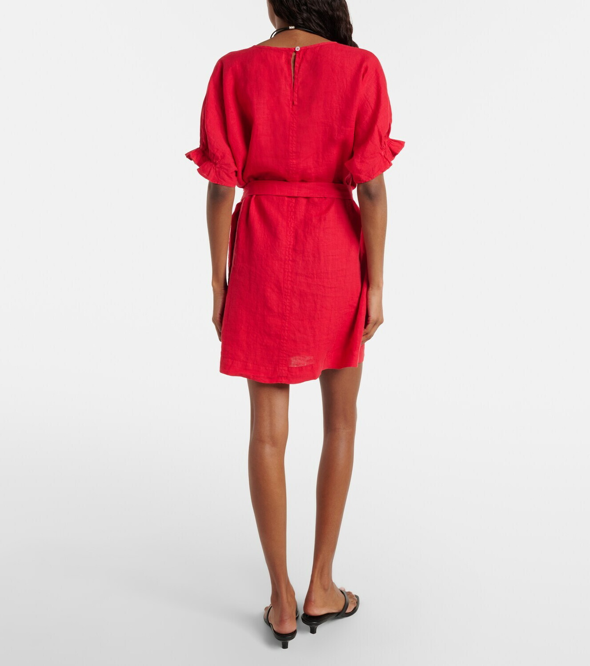 Velvet Vivian belted linen minidress