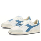 Diadora Men's Prestige  Sneaker in White/Blue Shadow