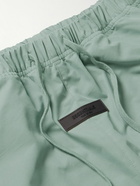 FEAR OF GOD ESSENTIALS - Logo-Appliquéd Cotton-Blend Twill Drawstring Trousers - Green