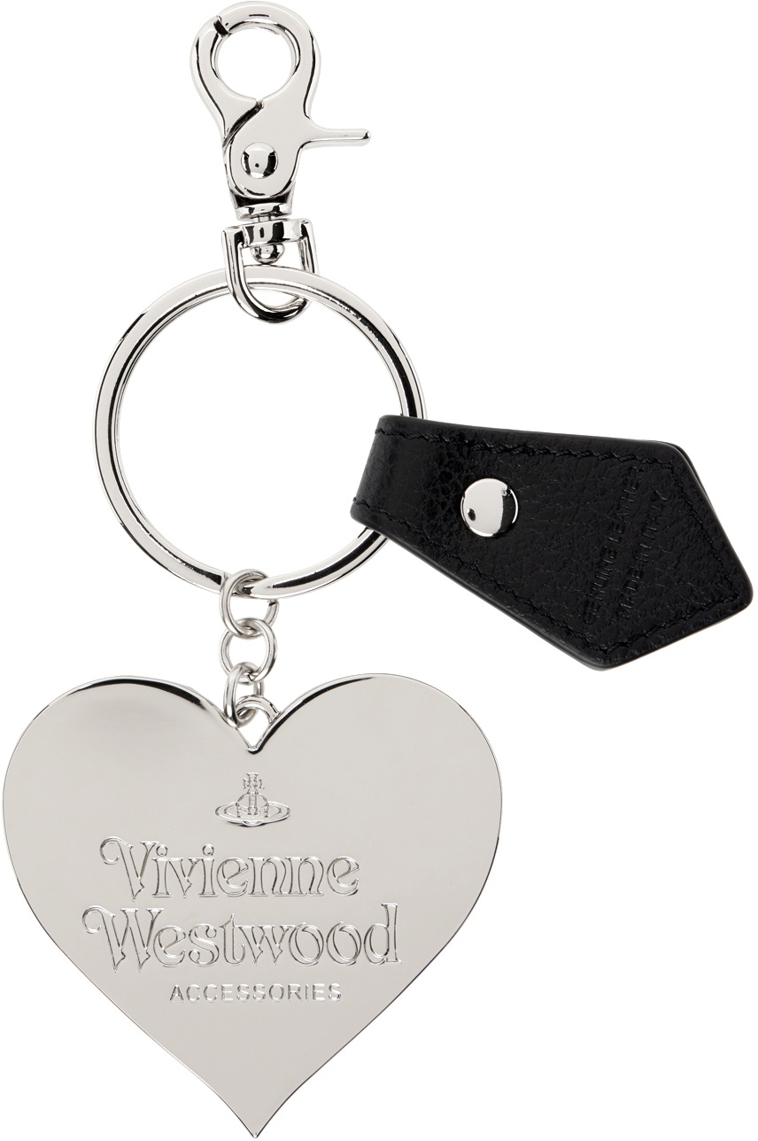 Vivienne Westwood Black Heart Orb Keychain Vivienne Westwood