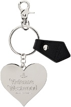 Vivienne Westwood Black Heart Orb Keychain