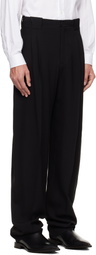 Mugler Black Heavy Fluid Trousers