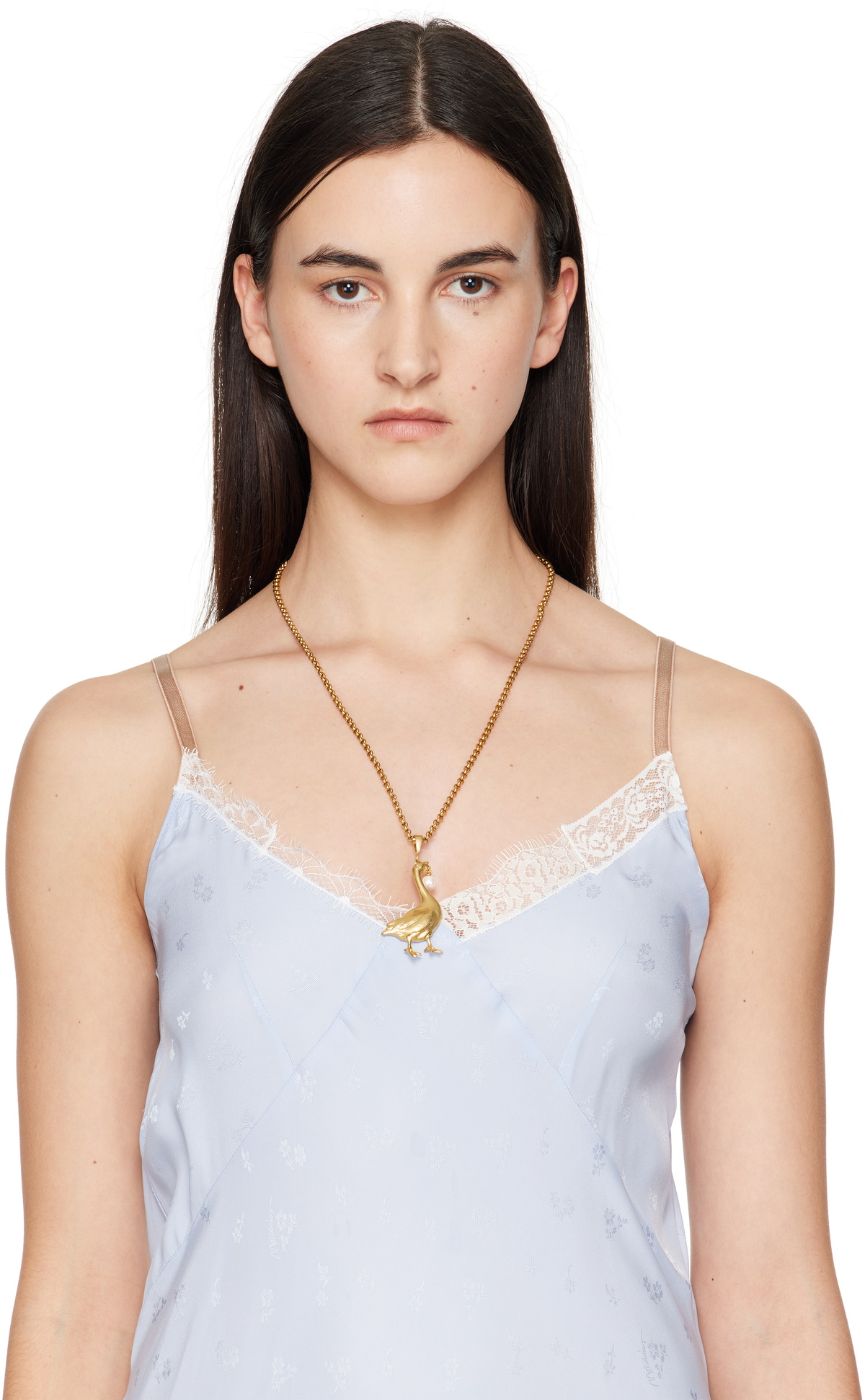 Moschino Gold Archive Goose Necklace