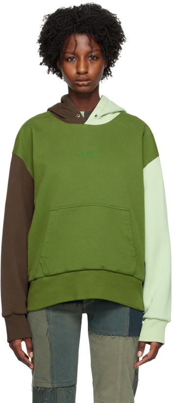 Photo: (di)vision Green Colorblocked Hoodie