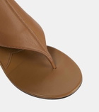 Miu Miu Leather knee-high thong sandals
