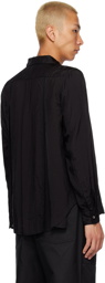 Black Comme des Garçons Black Pleated Shirt