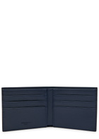 Dolce & Gabbana Logo Grained Leather Wallet - Navy - One Size