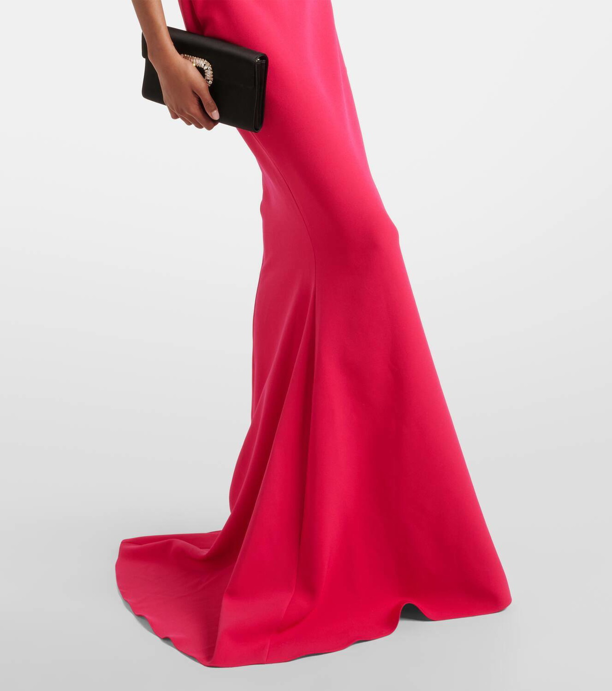 Safiyaa Tanna one-shoulder crêpe gown Safiyaa