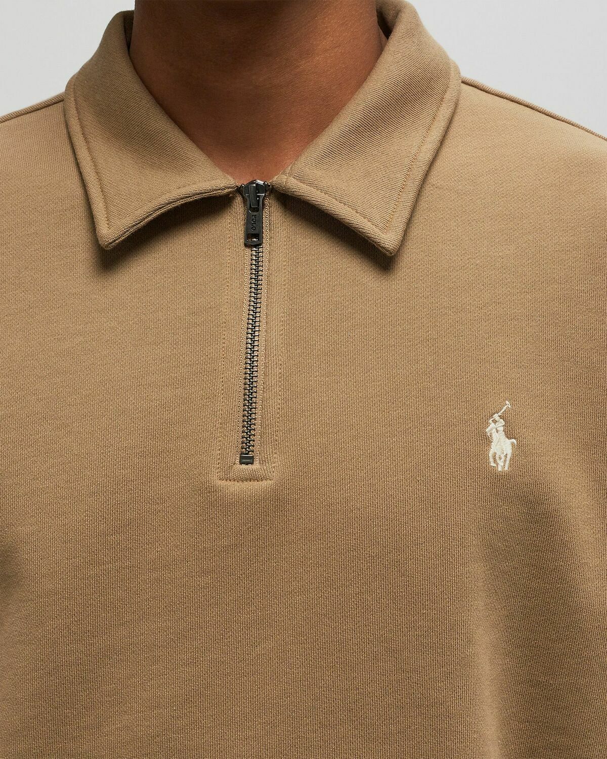 Polo Ralph Lauren HALF ZIP Brown Mens Half-Zip Polo Ralph Lauren