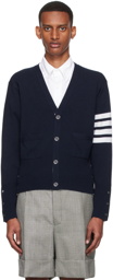 Thom Browne Navy Cashmere Cardigan