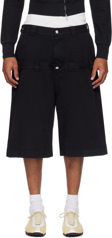 Photo: ABRA SSENSE Exclusive Black Double Shorts