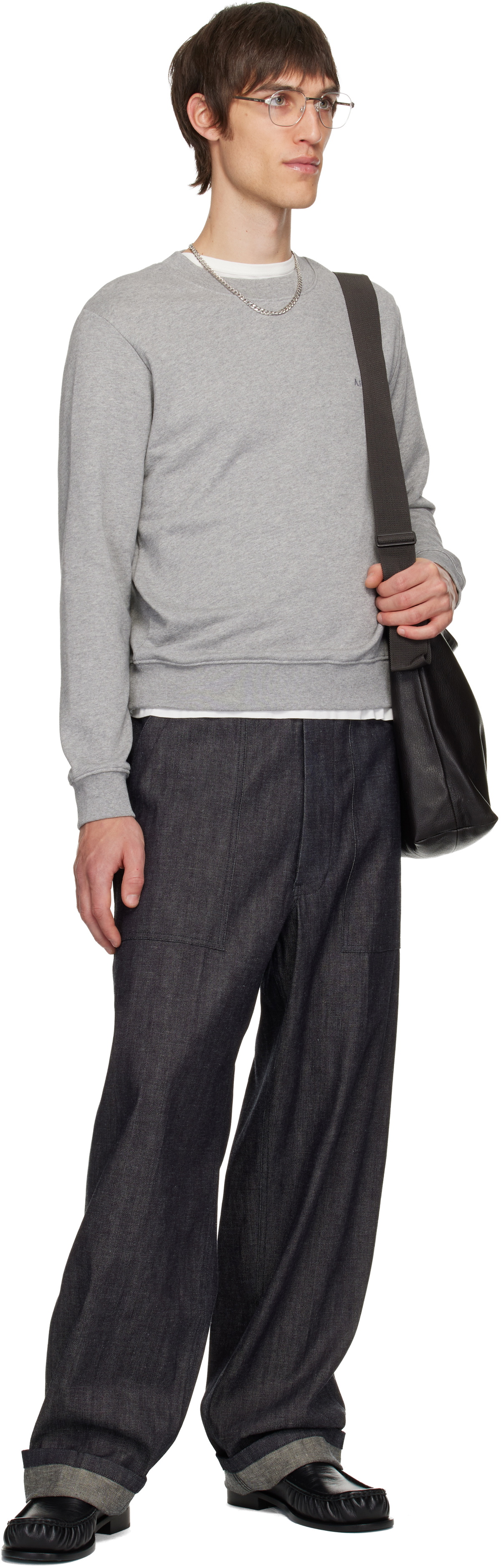 A.P.C. Gray Standard 'A.P.C.' Brodé Sweatshirt