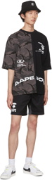 AAPE by A Bathing Ape Black Cotton T-Shirt