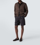 Brioni Appia leather and suede penny loafers