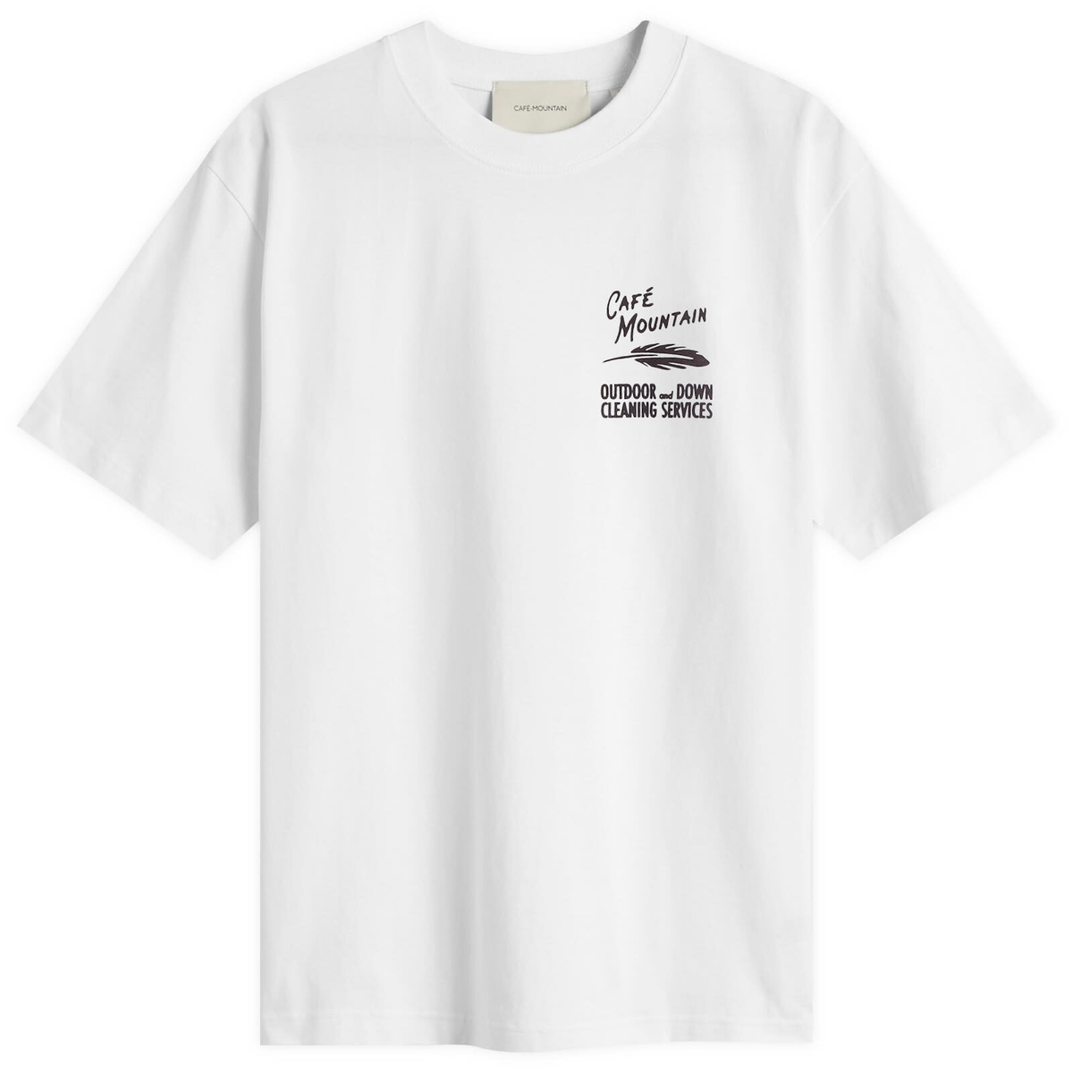Café Mountain Men's Down Cleaning Duck T-Shirt in Natural