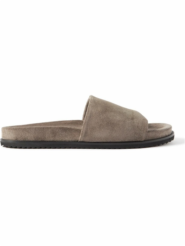 Photo: Mr P. - David Regenerated Suede by evolo® Sandals - Brown