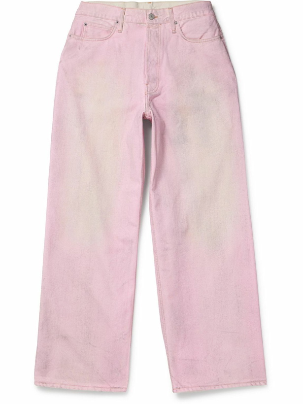 Photo: Acne Studios - 1981M Wide-Leg Distressed Jeans - Pink