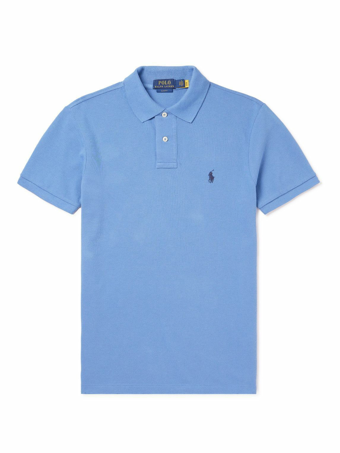 Polo Ralph Lauren - Cotton-Piqué Polo Shirt - Blue Polo Ralph Lauren