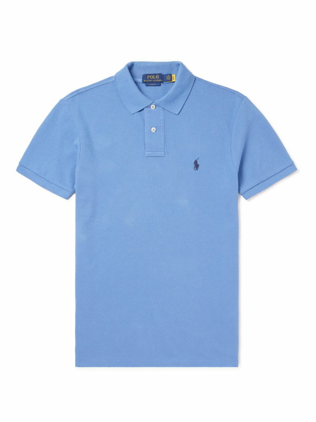 Photo: Polo Ralph Lauren - Cotton-Piqué Polo Shirt - Blue