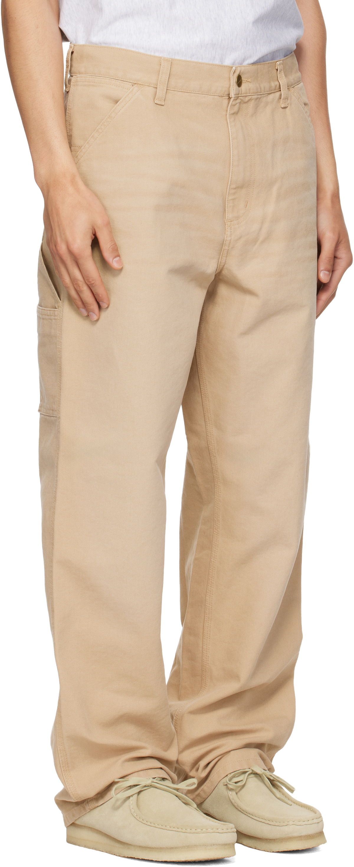 Carhartt Work In Progress Beige Single Knee Trousers