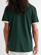 adidas Originals - Adicolor Trace Striped Logo-Embroidered Jersey T-Shirt - Green