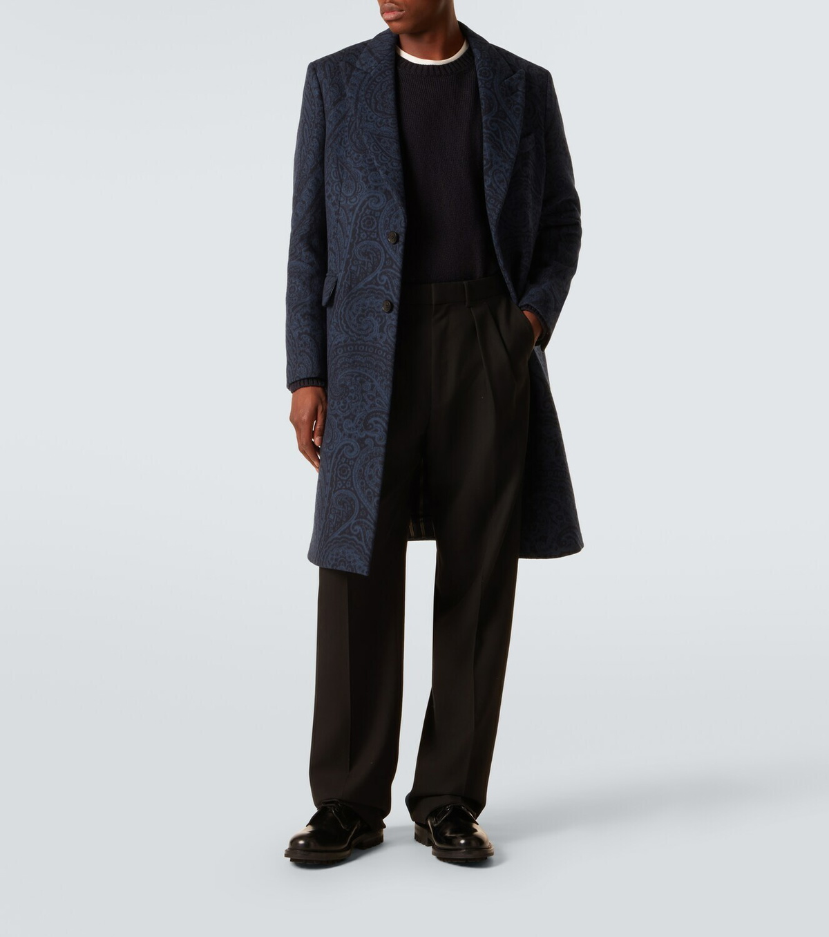 Etro Paisley wool and cashmere jacquard coat