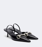 Gucci Boulevard leather slingback pumps