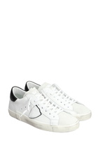 Philippe Model Prsx Low Sneakers In White Suede And Leather