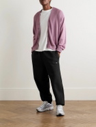 Nike - Solo Swoosh Tapered Logo-Embroidered Cotton-Blend Jersey Sweatpants - Black