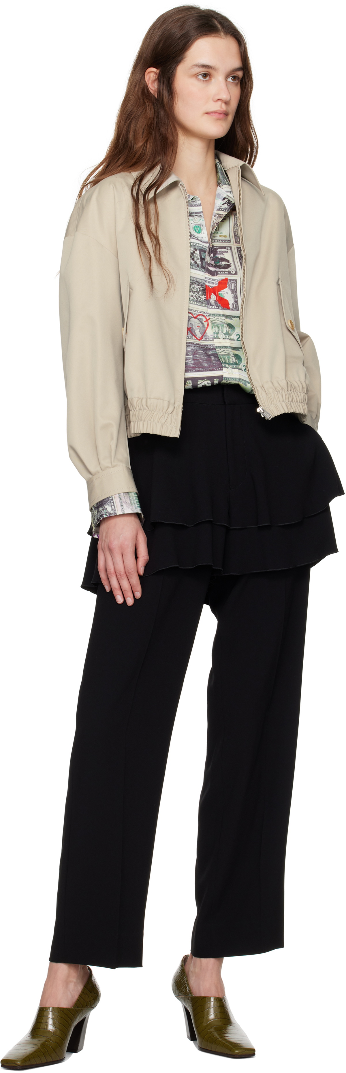 UNDERCOVER Taupe Bow Jacket