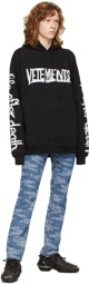 VETEMENTS Black & White World Tour Logo Hoodie