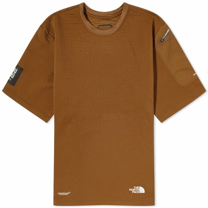 Photo: The North Face Men's x Undercover Soukuu Dot Knit T-Shirt in Sepia Brown