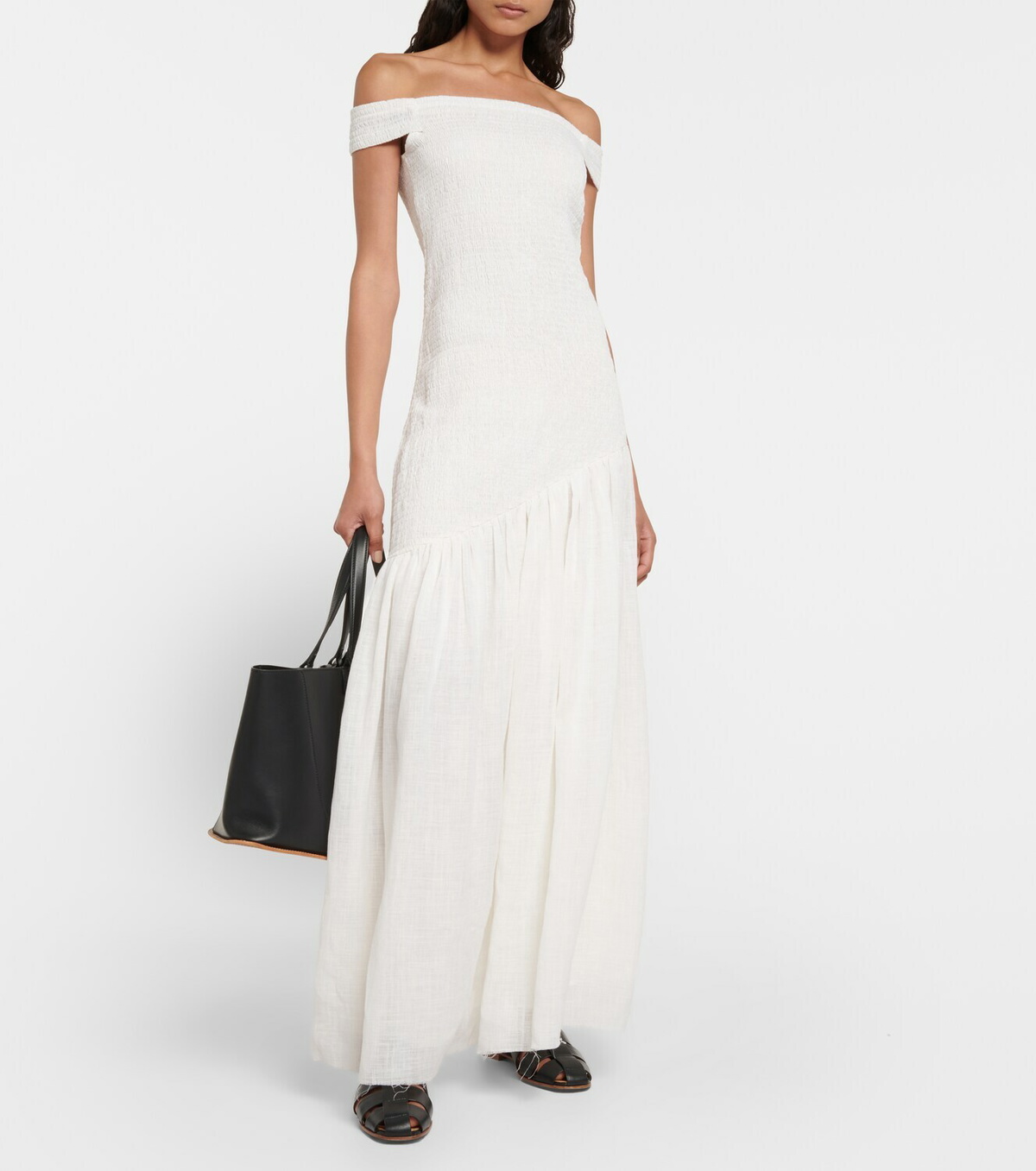 【関税込み】Gabriela Hearst ホワイト Veloso マキシドレス Gabriela Hearst Veloso linen and silk maxi dress Gabriela Hearst